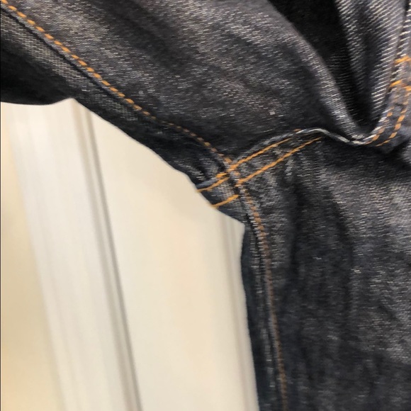 Liquid dark blue wide leg flared Jeans Sz 9/10 - Picture 5 of 7